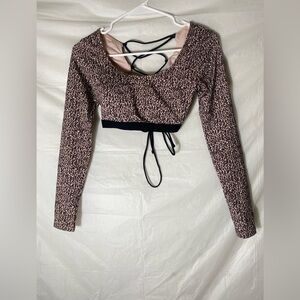 Victoria’s Secret PINK  leopard swim top size small